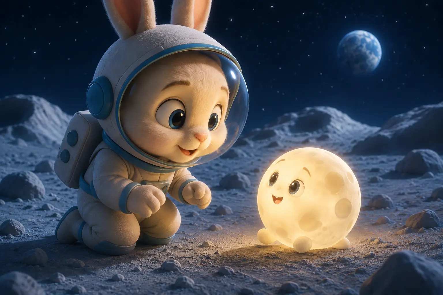 Moon friend: Close on the warm reaction