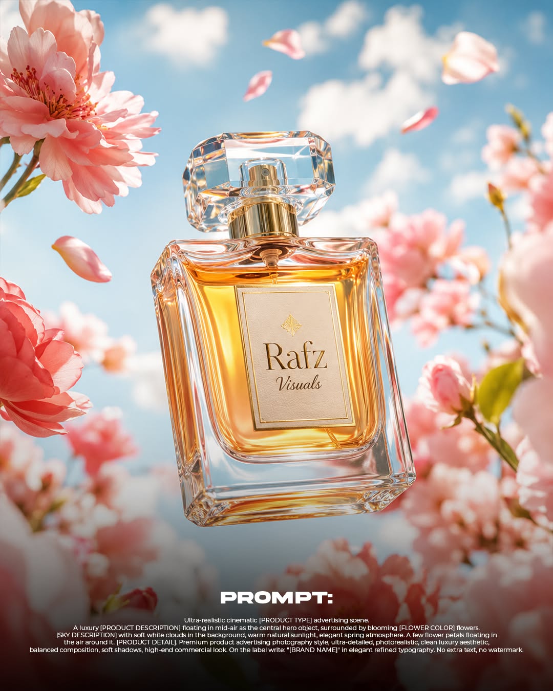 Luxury Floral Perfume Sky Scene Genflow template preview