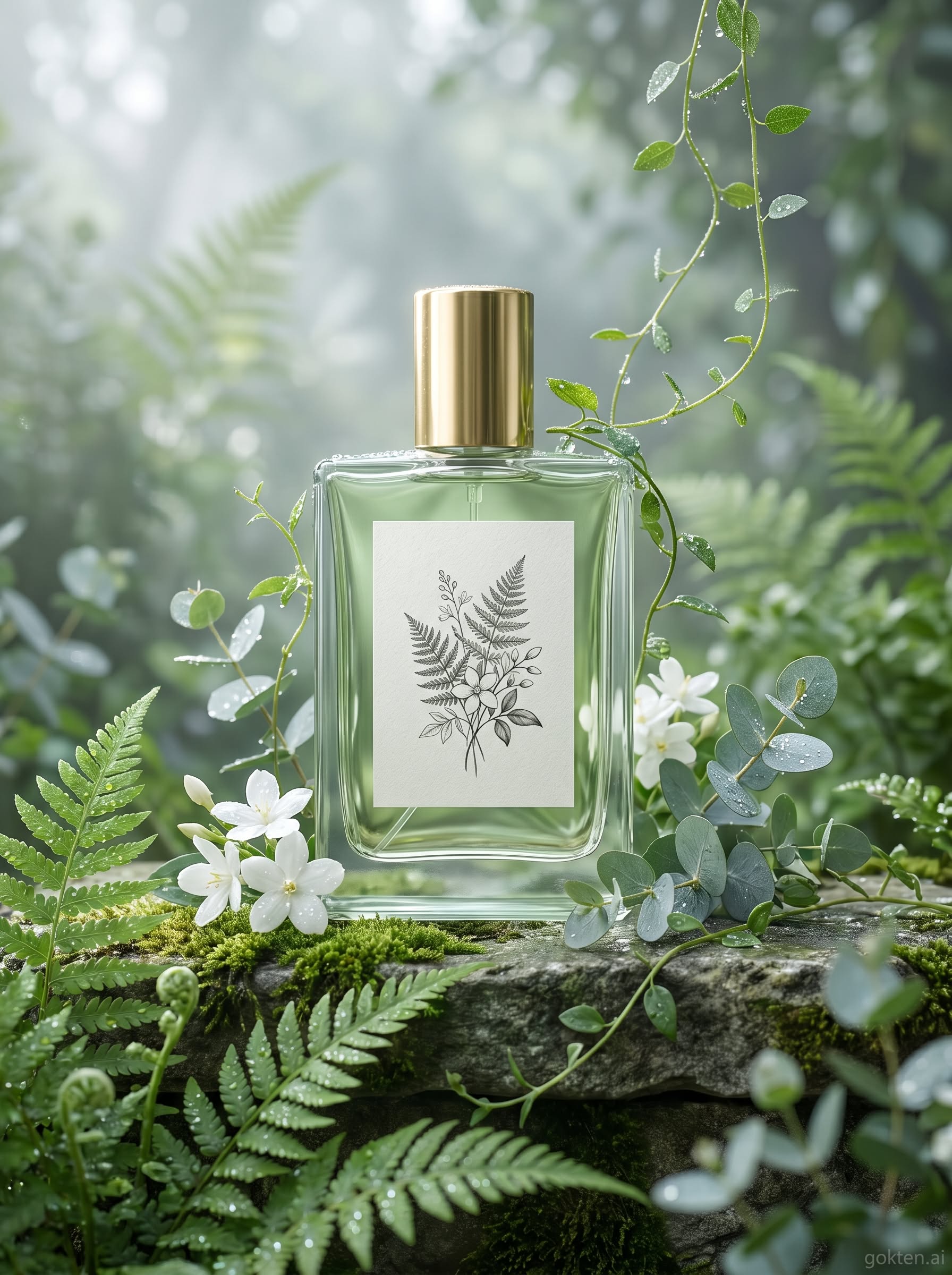 Botanical Forest Perfume Product Shot Genflow template preview