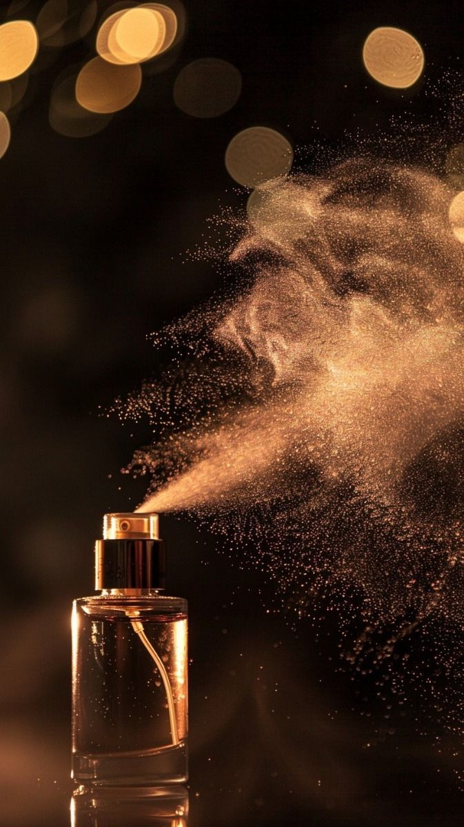 Golden Perfume Mist Face Silhouette Genflow template preview