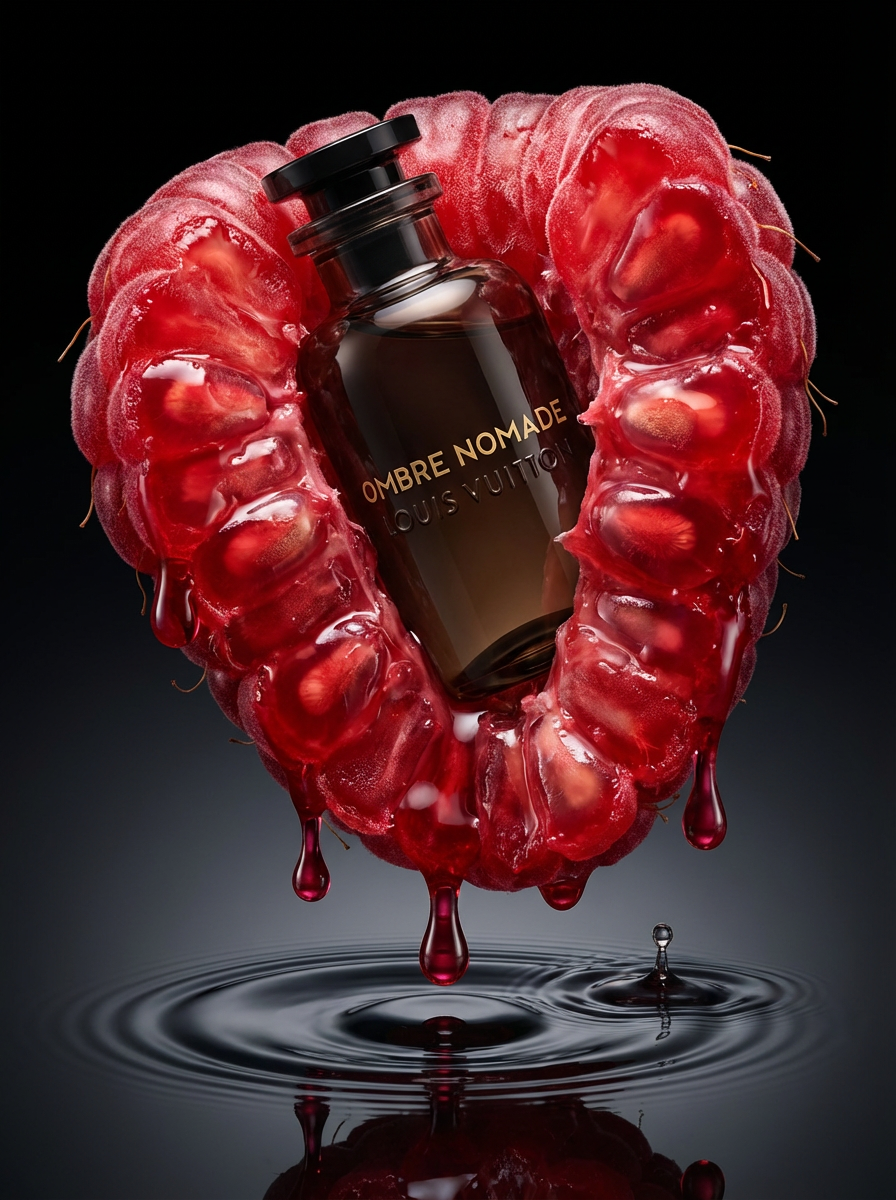 Luxury Perfume In Dripping Crimson Heart Genflow テンプレートプレビュー