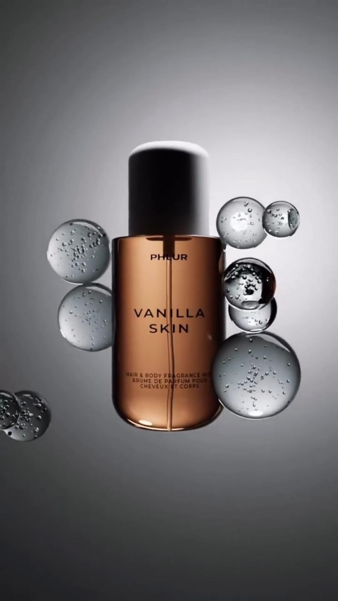 Luxury Vanilla Perfume With Floating Bubbles Genflow 模板預覽