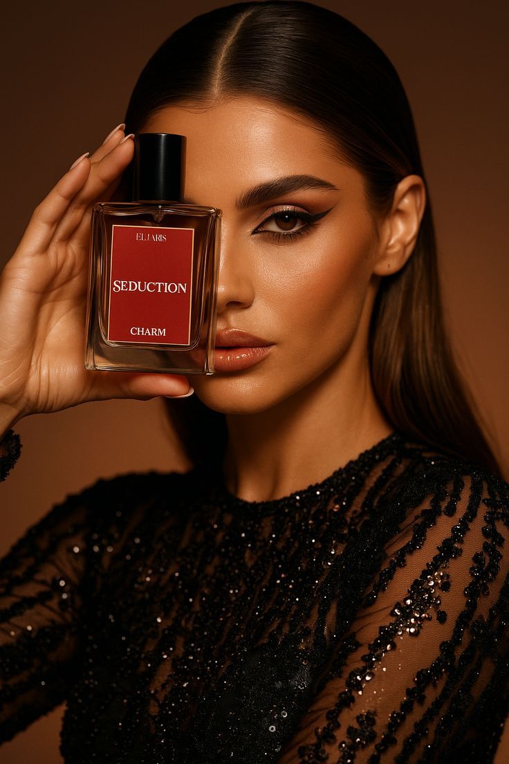 Luxury Perfume Portrait Warm Studio Genflow template preview