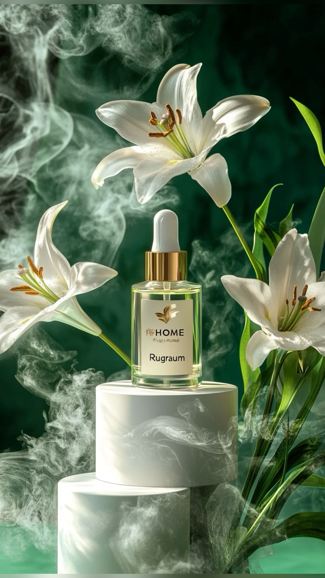 Luxury Lily Perfume Mist Scene Genflow template preview