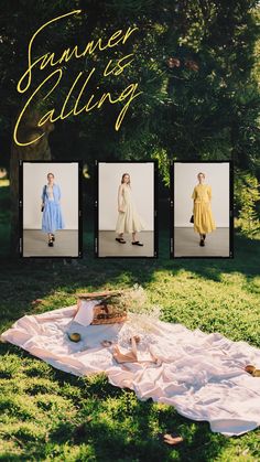 Sunlit Forest Picnic Summer Dress Ad Genflow 模板预览