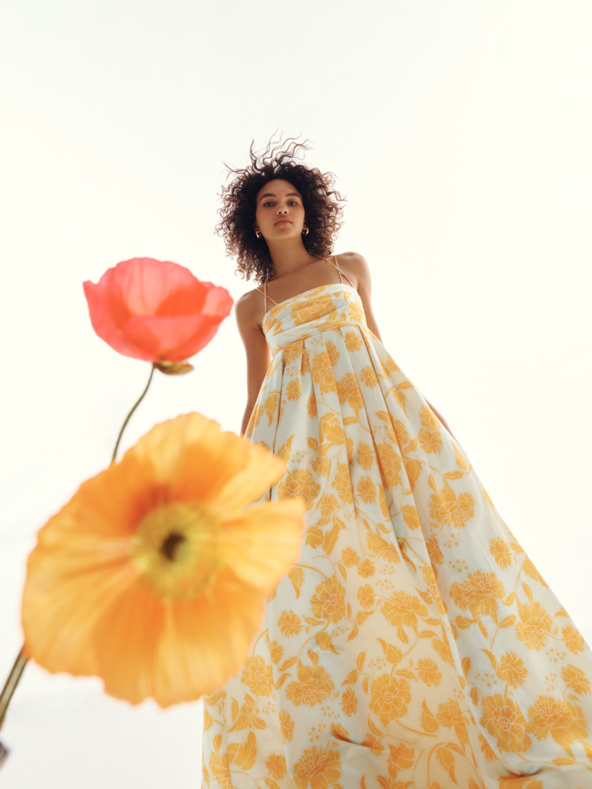 Dreamy Low Angle Floral Fashion Editorial Genflow template preview