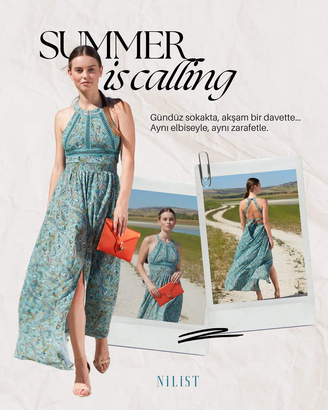 Breezy Summer Dress Countryside Ad Genflow template preview