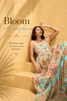 Sunlit Floral Dress Fashion Ad Genflow template preview