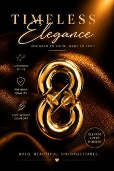 Luxury Golden Infinity Jewelry Showcase Genflow template preview