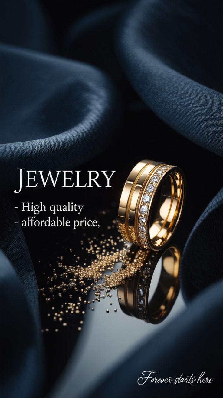 Luxury Diamond Ring On Silk Genflow template preview