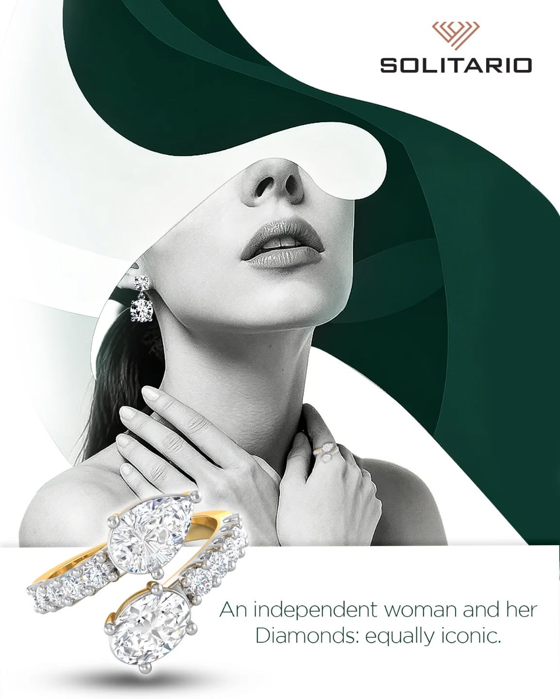 Luxury Diamond Rings Elegant Portrait Genflow template preview