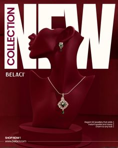 Luxury Red Jewelry Mannequin Ad Genflow template preview