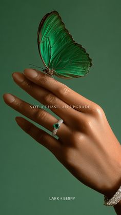 Emerald Butterfly Luxury Jewelry Ad Genflow template preview