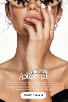 Luxury Diamond Bracelet Neck Portrait Genflow template preview