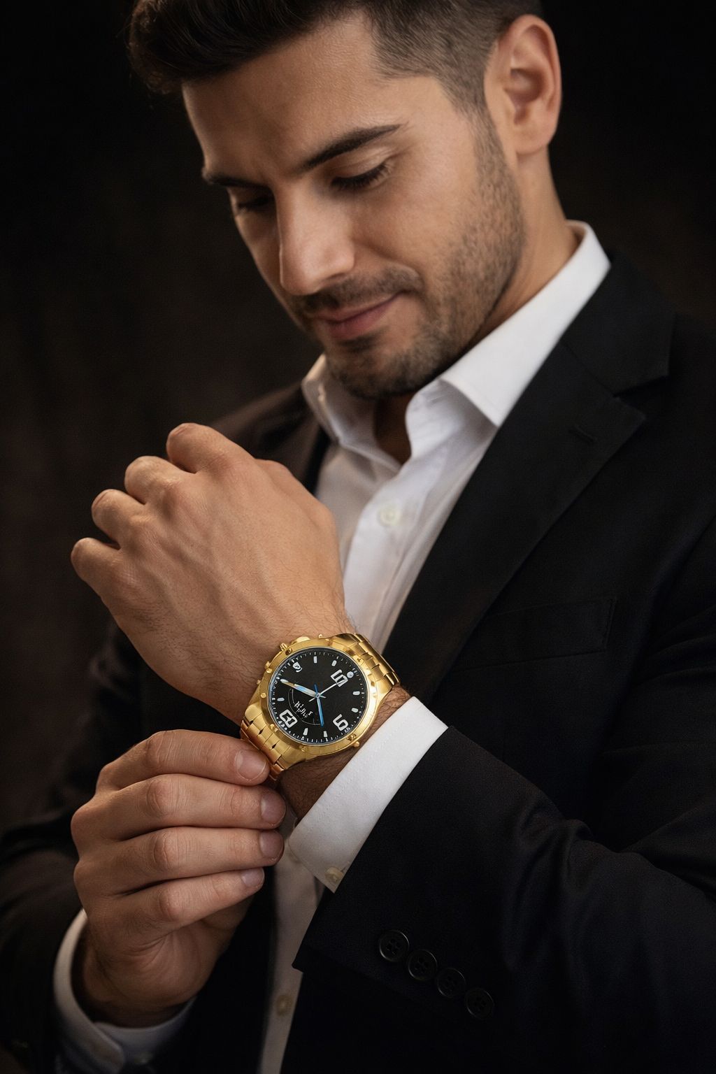 Luxury Gold Watch Lifestyle Portrait Genflow テンプレートプレビュー