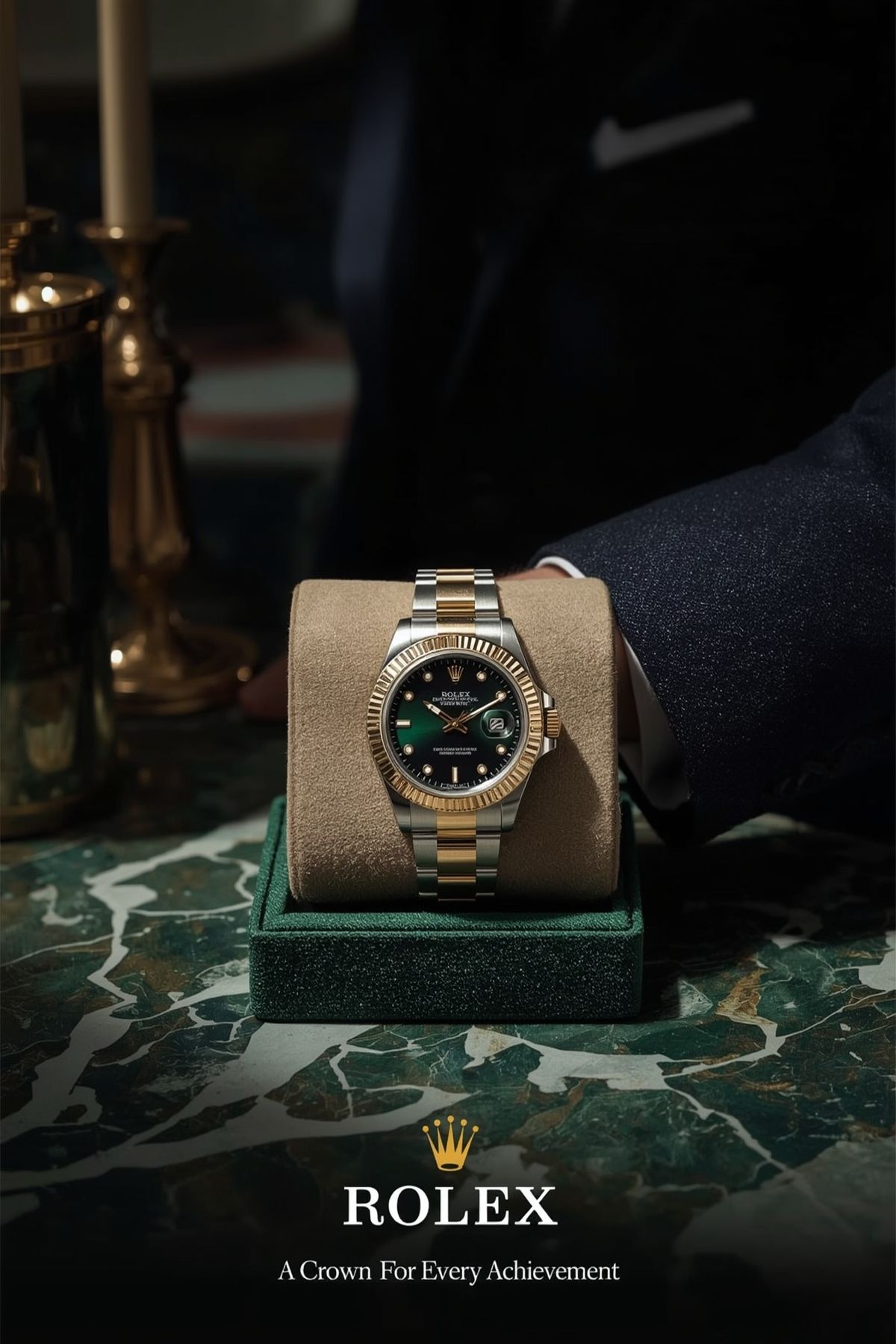 Luxury Rolex Watch Candlelit Elegance Genflow template preview