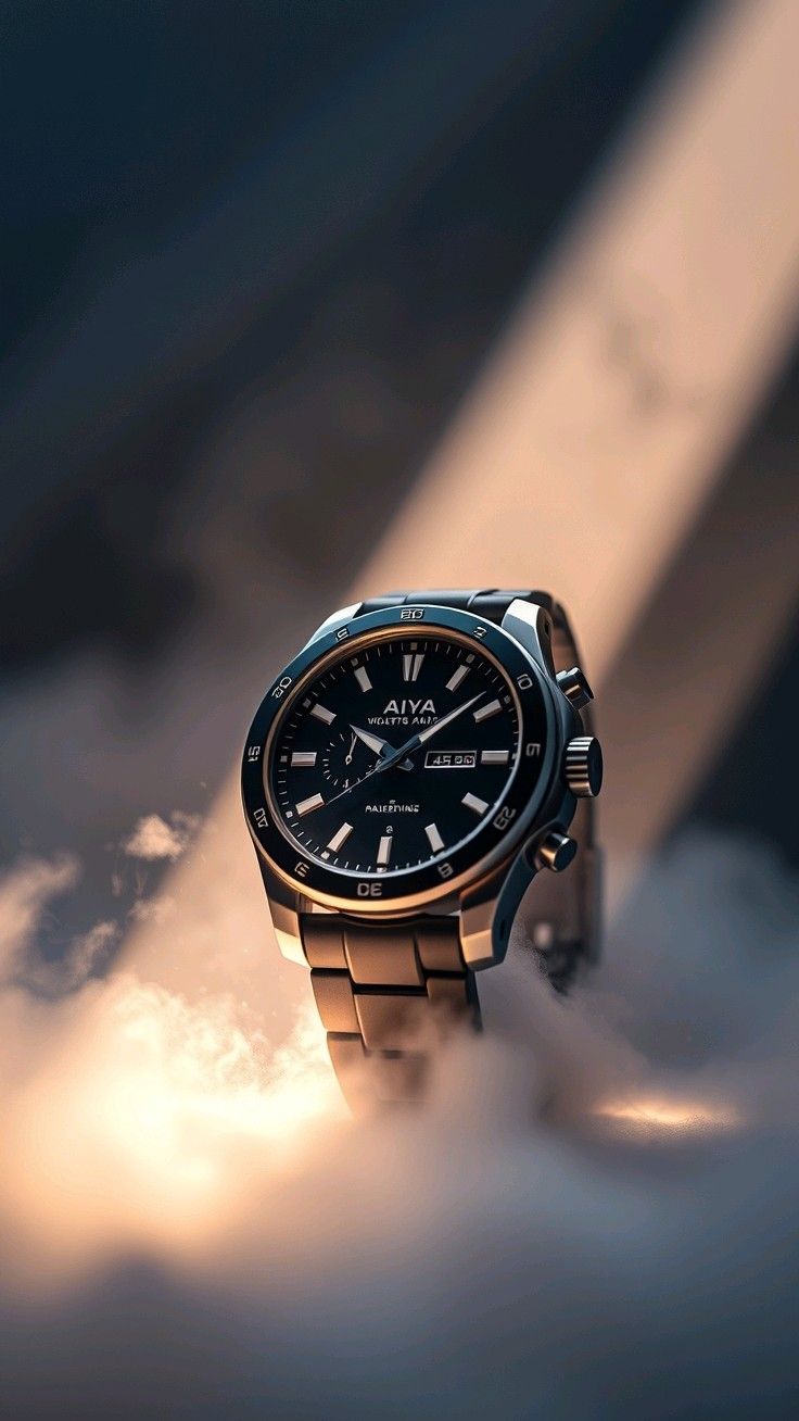 Luxury Watch In Dramatic Mist Lighting Genflow template preview