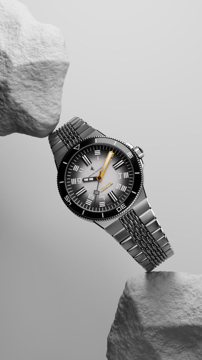 Minimalist Floating Luxury Watch Between Rocks Genflow 模板預覽