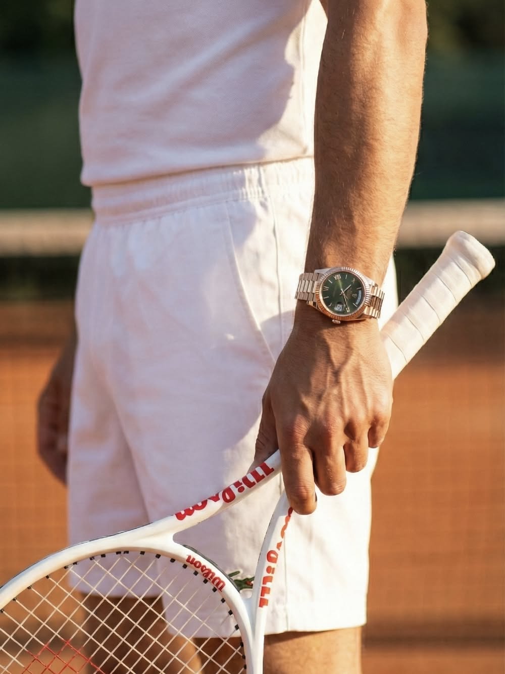 Luxury Watch Tennis Court Golden Hour Genflow 模板預覽