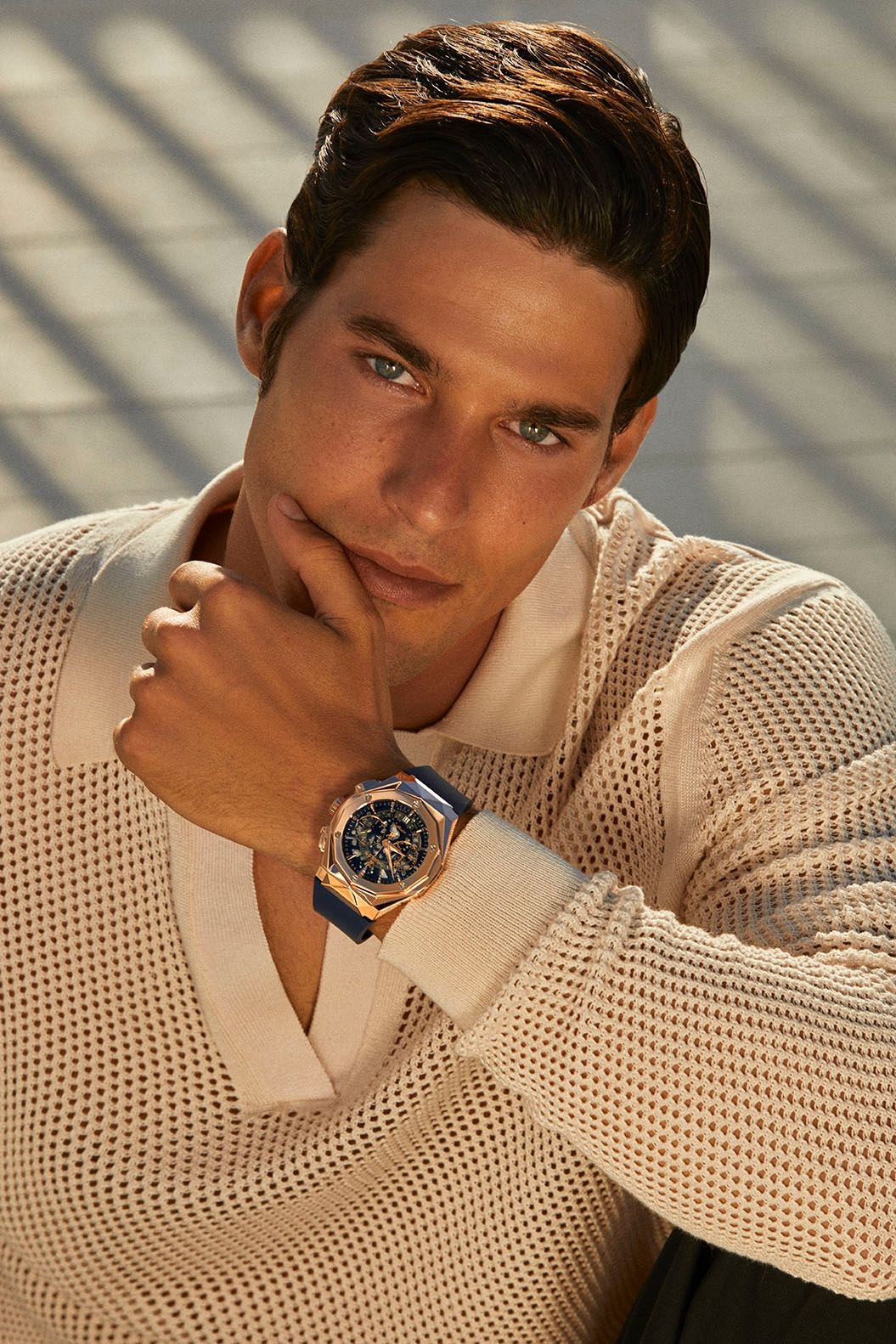 Luxury Watch Sunlit Lifestyle Portrait Genflow template preview