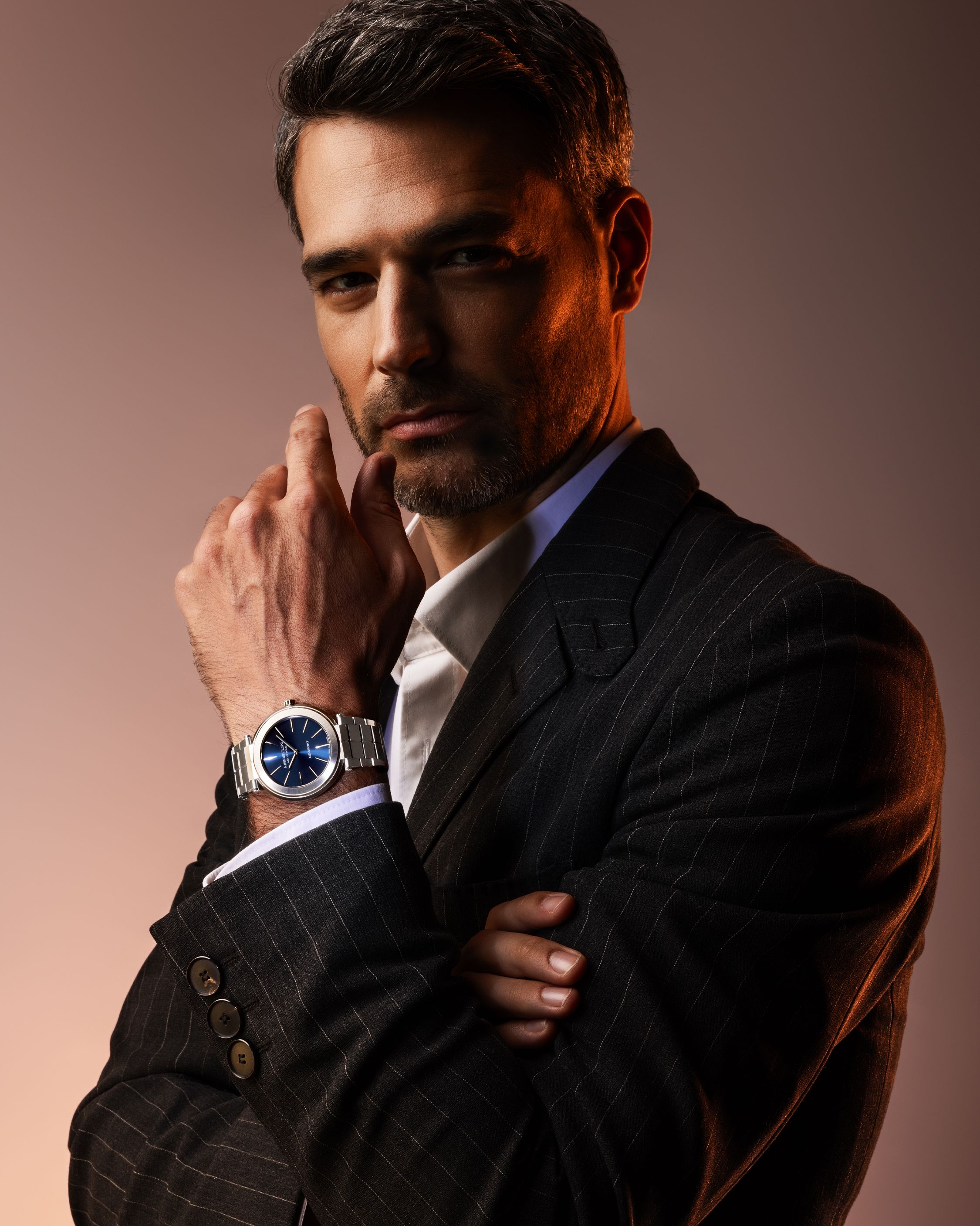 Luxury Wristwatch Executive Portrait Lighting Genflow template preview