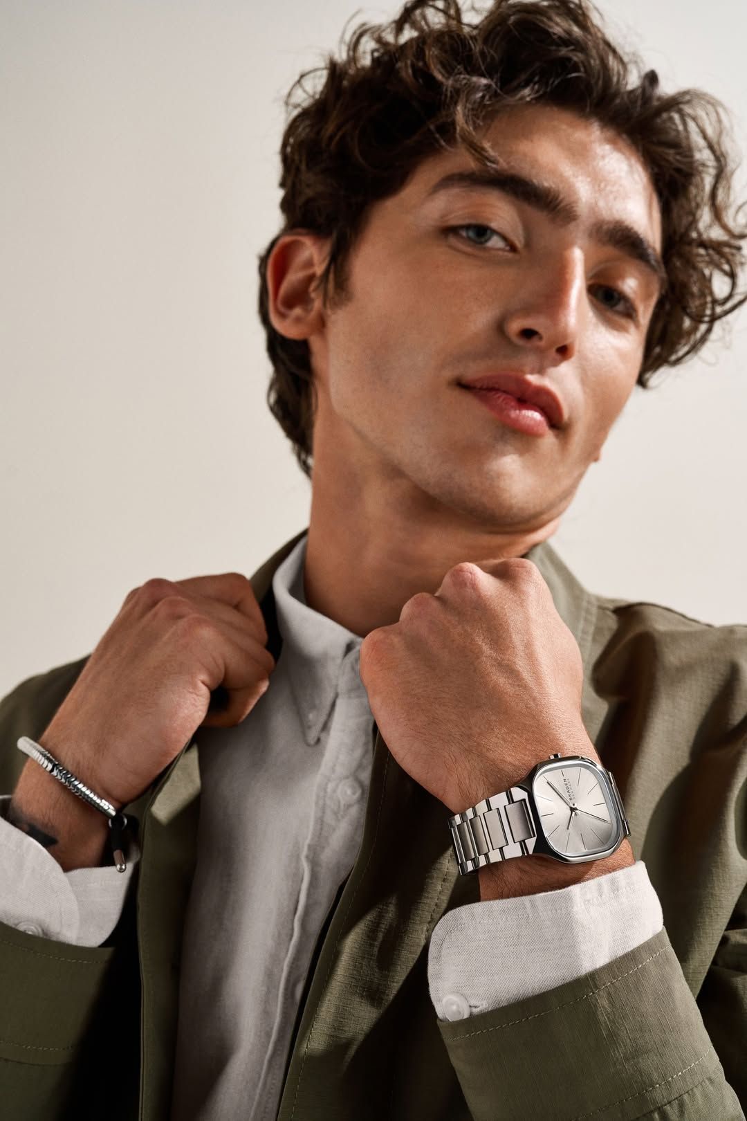 Modern Minimalist Wristwatch Fashion Portrait Genflow template preview