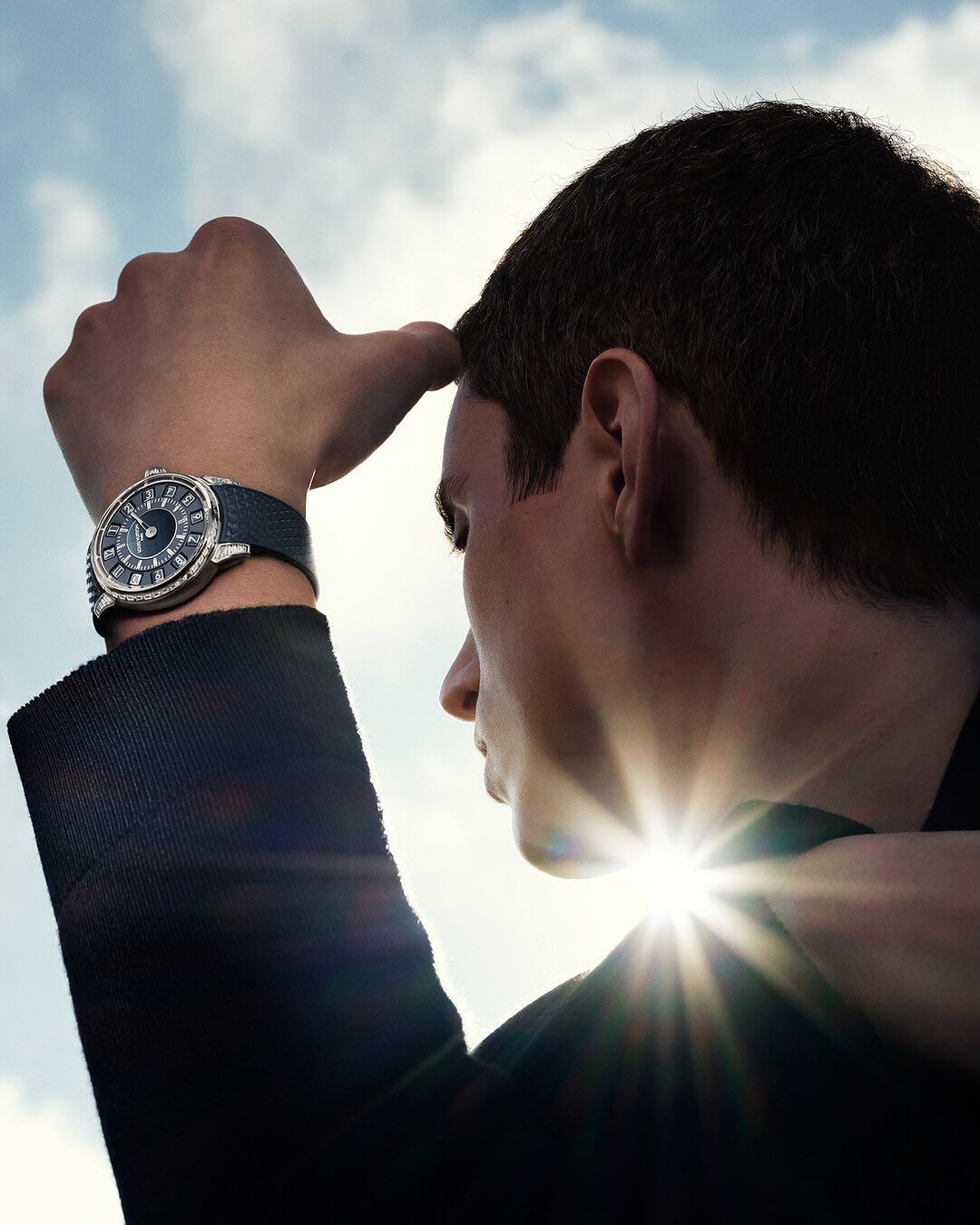 Luxury Wristwatch Sunflare Lifestyle Shot Genflow template preview