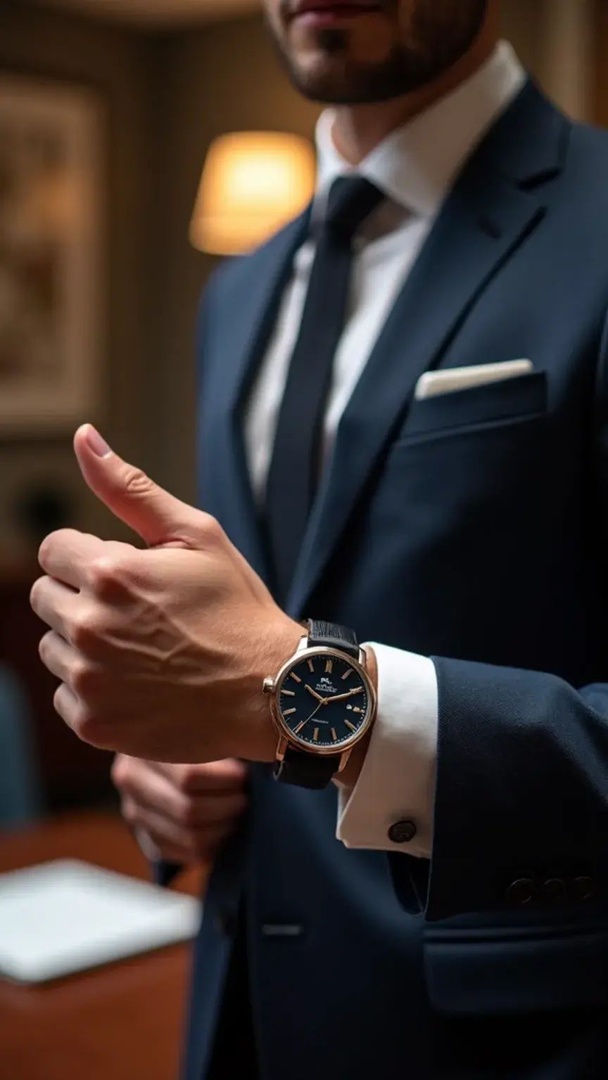 Luxury Wristwatch Executive Style Portrait Genflow template preview