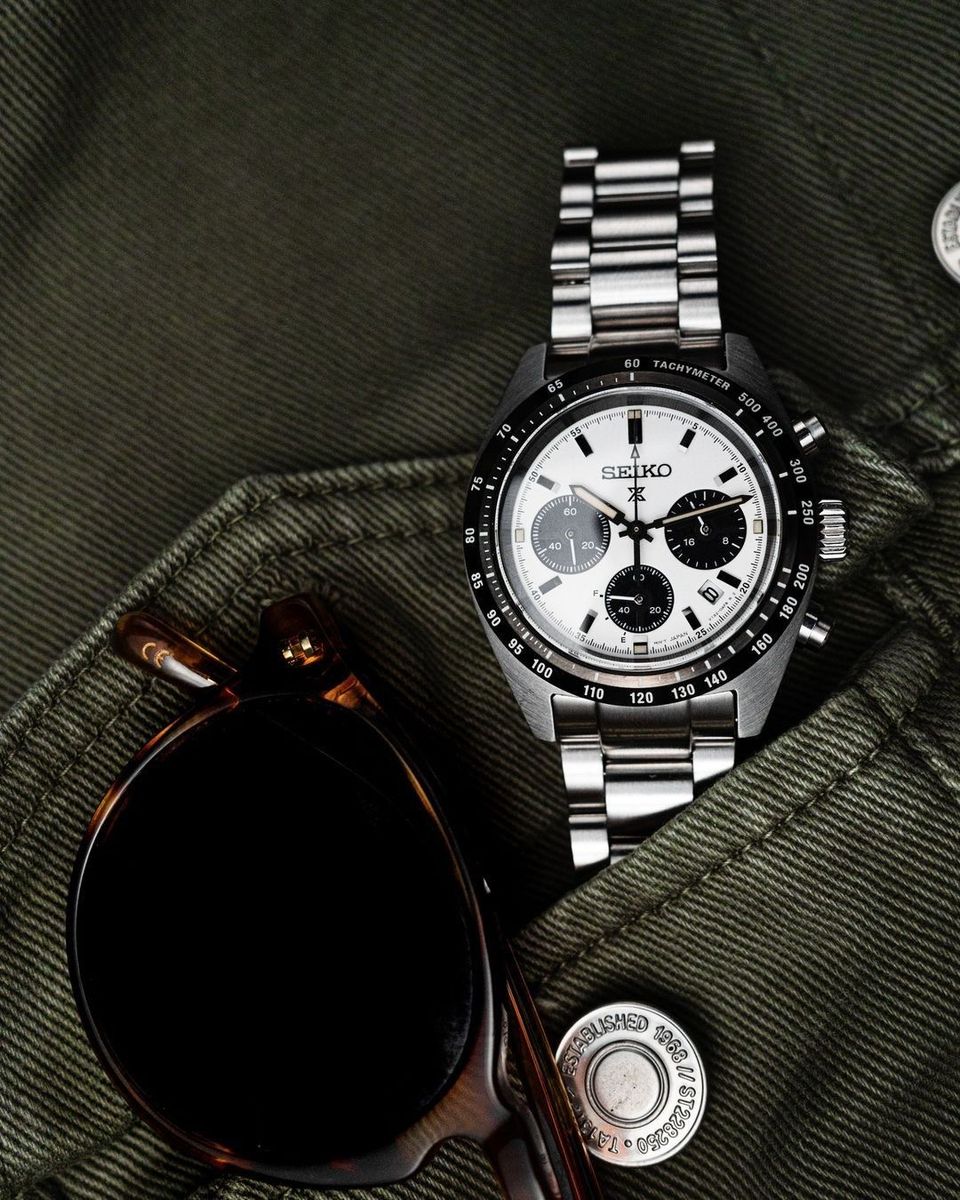 Luxury Chronograph Watch Jacket Flat Lay Genflow template preview