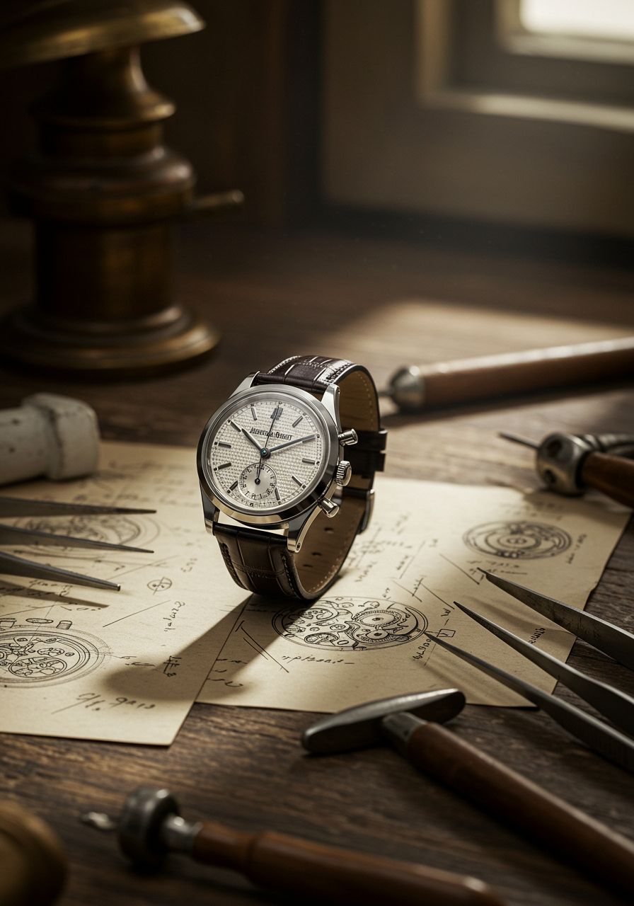 Luxury Mechanical Watchmaker Workbench Scene Genflow 模板預覽