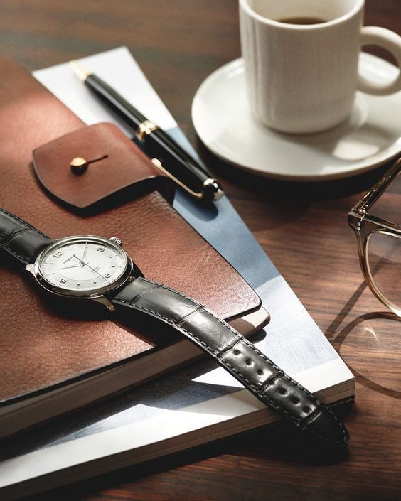 Luxury Watch And Coffee Desk Scene Genflow template preview
