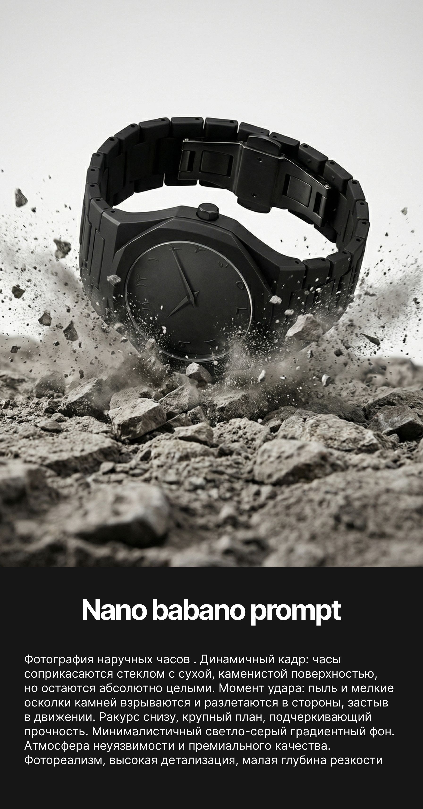 Rugged Black Watch Impact Shot Genflow template preview
