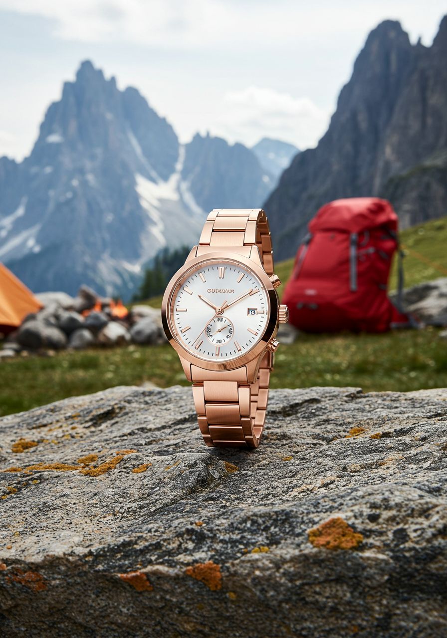 Rose Gold Watch Alpine Adventure Genflow template preview