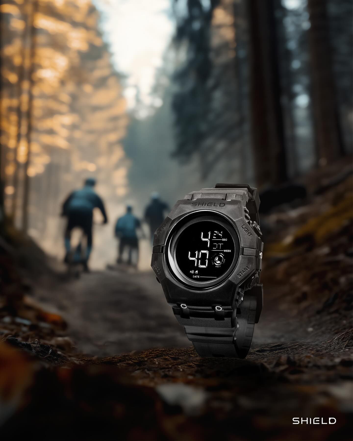 Rugged Digital Watch Forest Adventure Genflow template preview