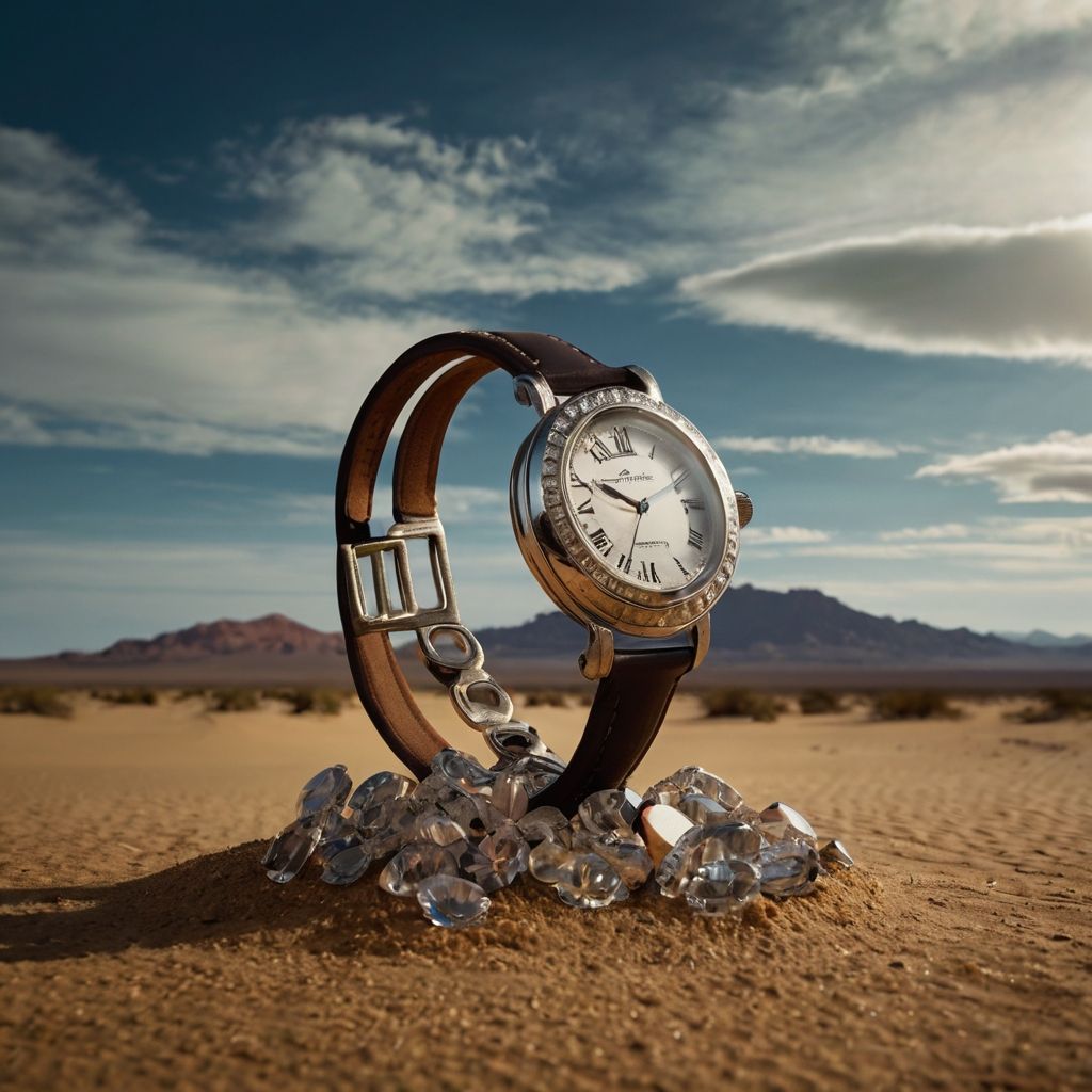 Luxury Watch In Desert Diamonds Genflow template preview