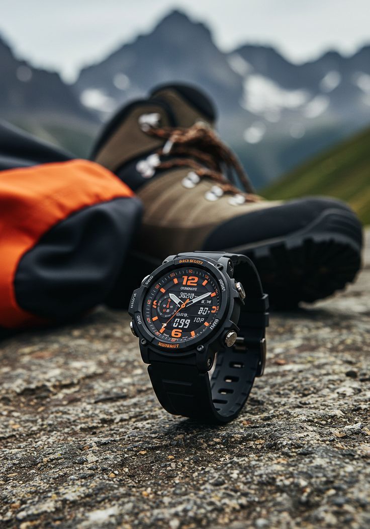 Rugged Outdoor Watch Mountain Adventure Genflow template preview