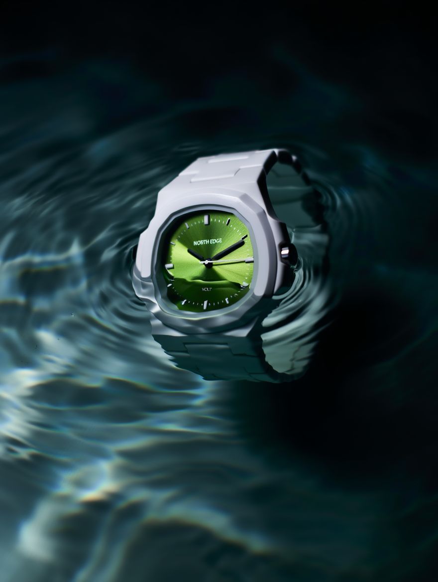 Luxury Green Dial Watch In Water Genflow template preview