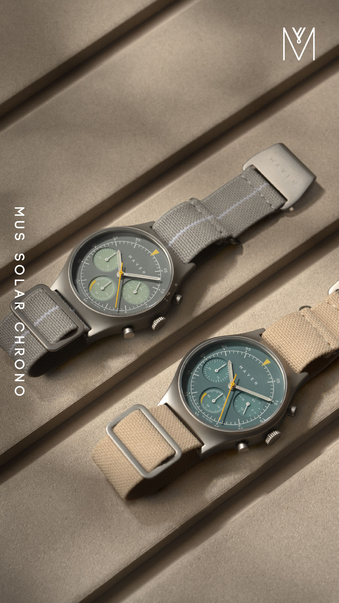 Modern Minimalist Solar Watch Product Scene Genflow template preview