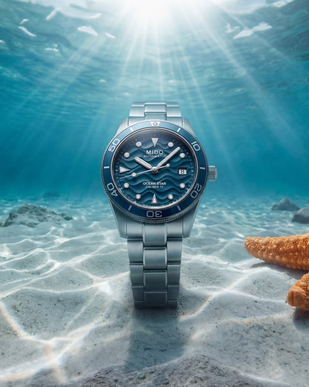 Sunlit Underwater Dive Watch Advertisement Genflow template preview