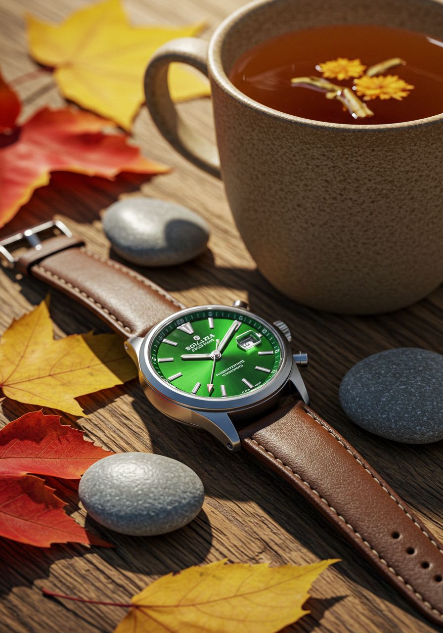 Cozy Autumn Watch And Tea Scene Genflow template preview