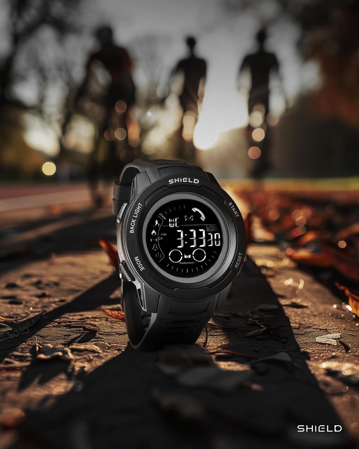 Sport Watch On Autumn Cycling Trail Genflow template preview