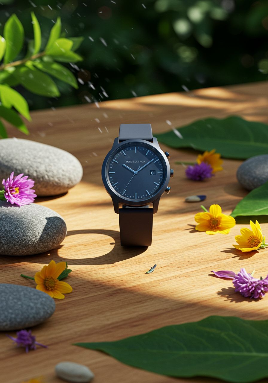 Minimalist Watch In Zen Garden Genflow template preview