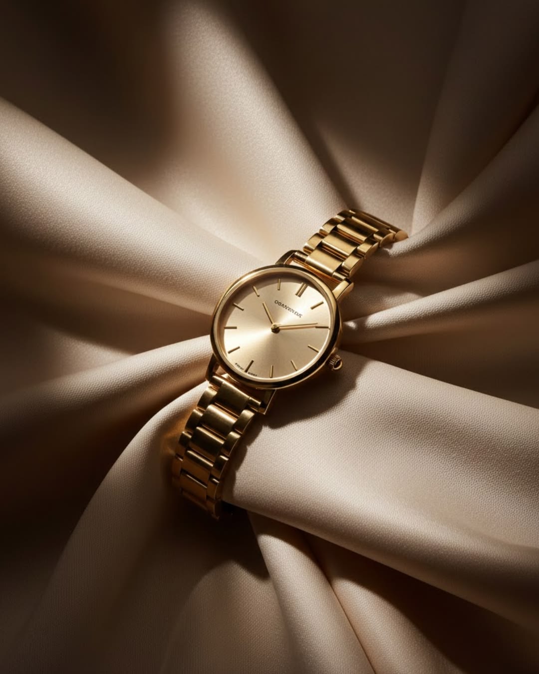 Luxury Gold Watch Silk Drapery Genflow template preview