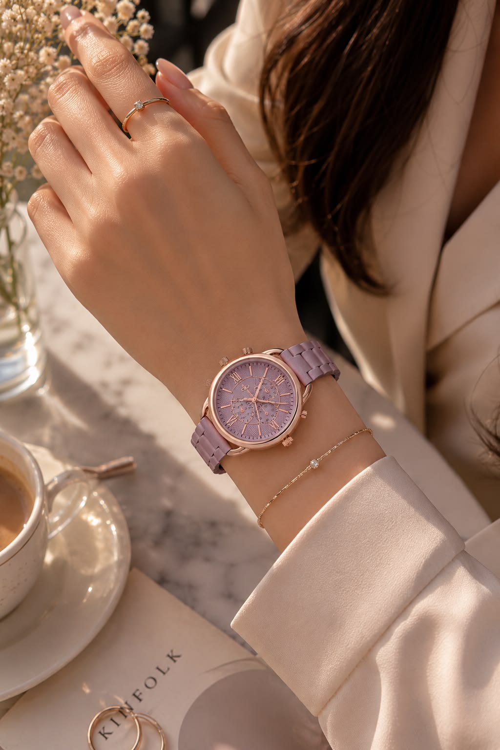 Elegant Pastel Watch Cafe Lifestyle Genflow template preview