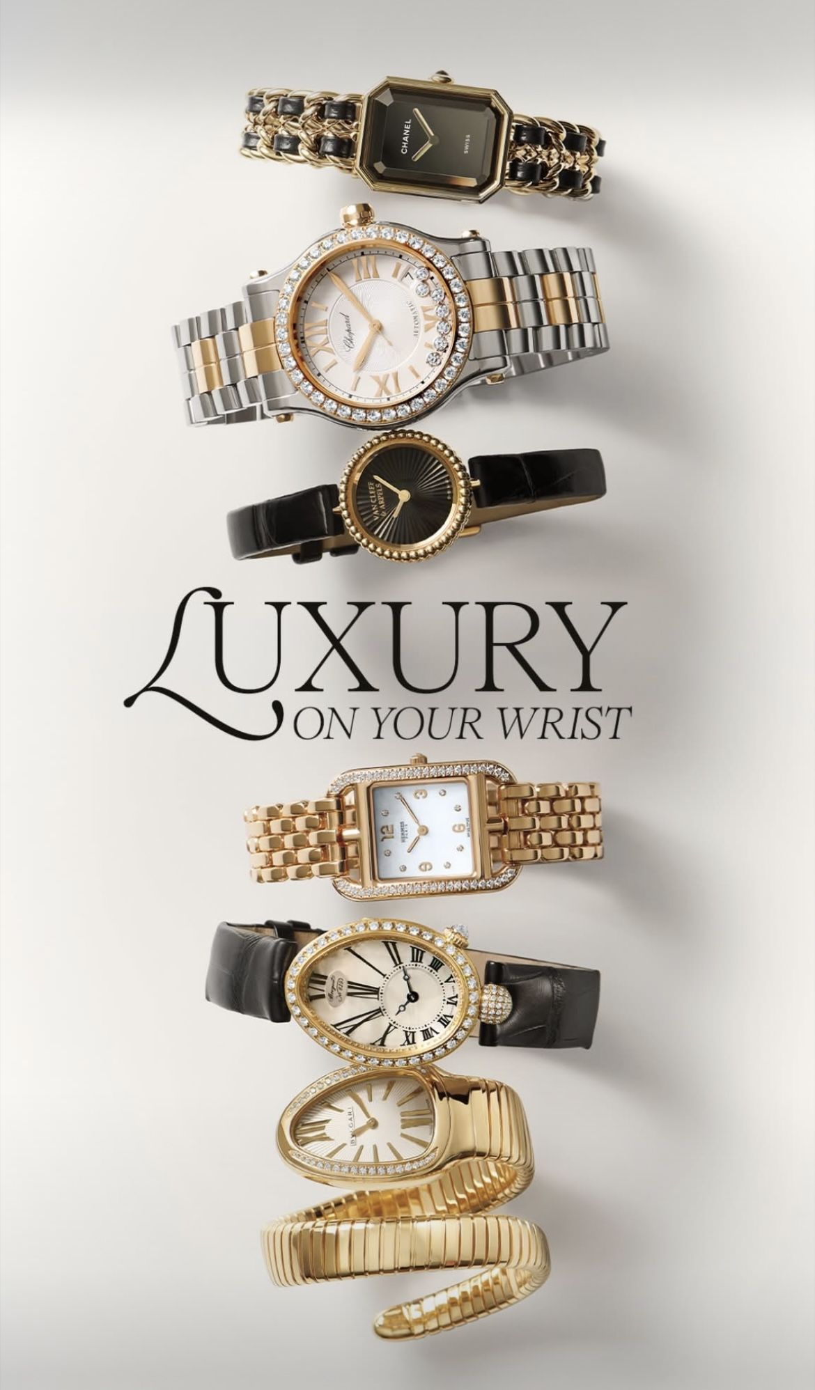 Luxury Watches Vertical Showcase Genflow template preview