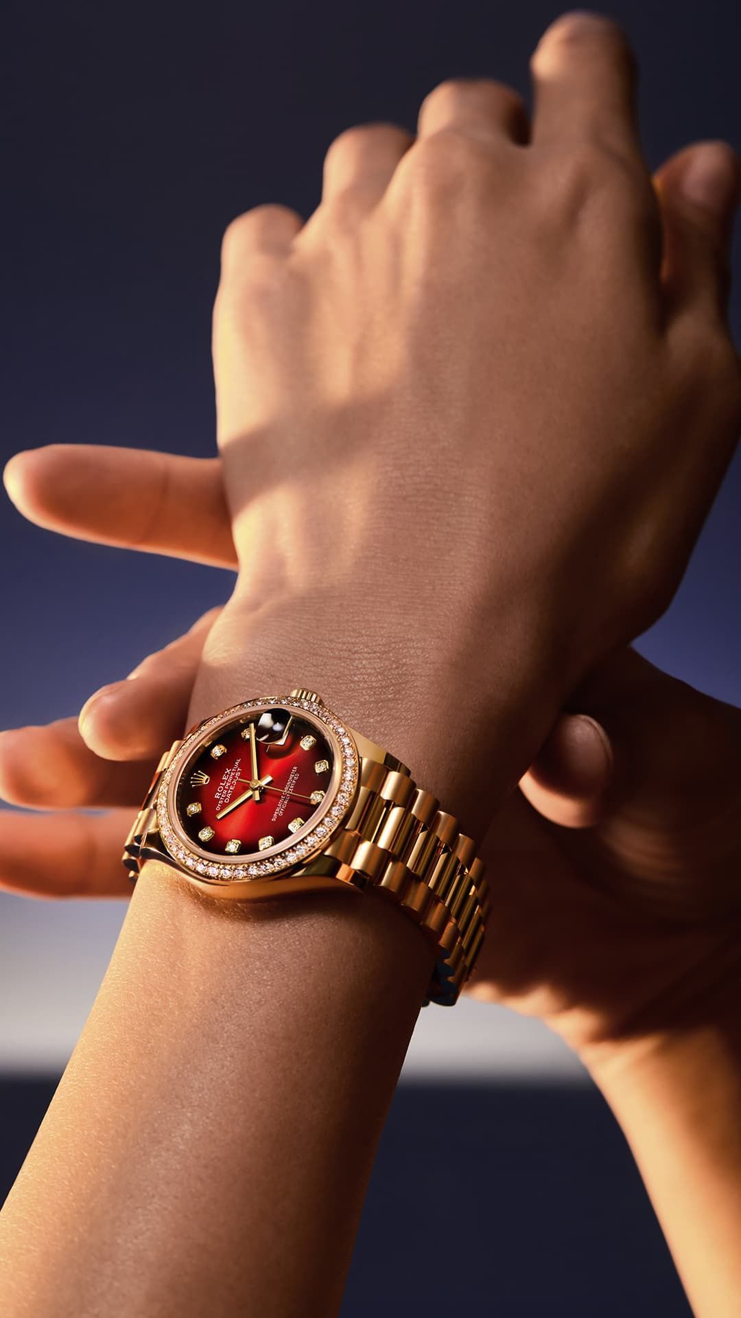 Luxury Gold Watch Sunset Closeup Genflow template preview