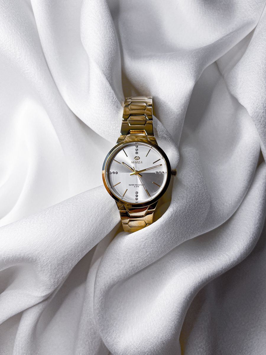 Luxury Gold Watch On Silk Drapery Genflow template preview