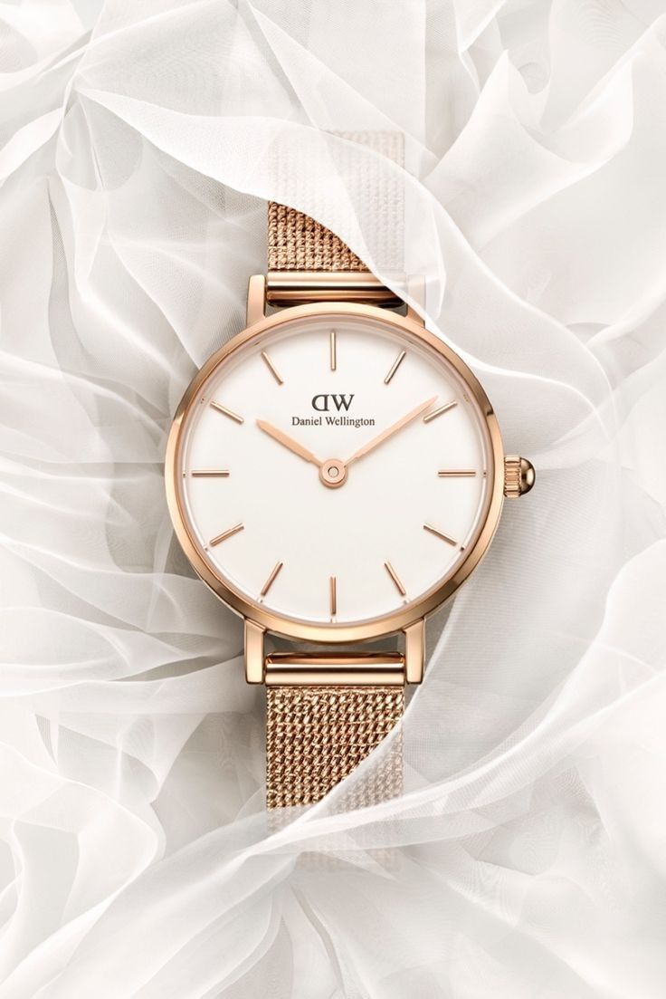 Elegant Rose Gold Watch On Chiffon Genflow template preview