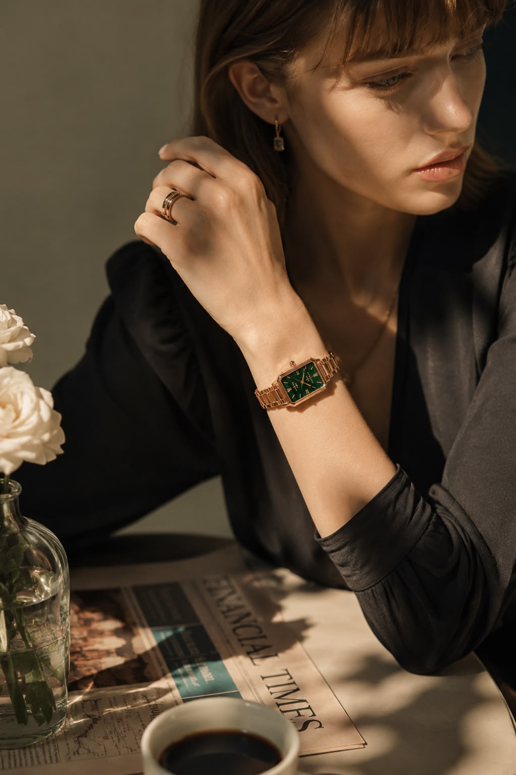 Luxury Watch Morning Cafe Editorial Genflow template preview