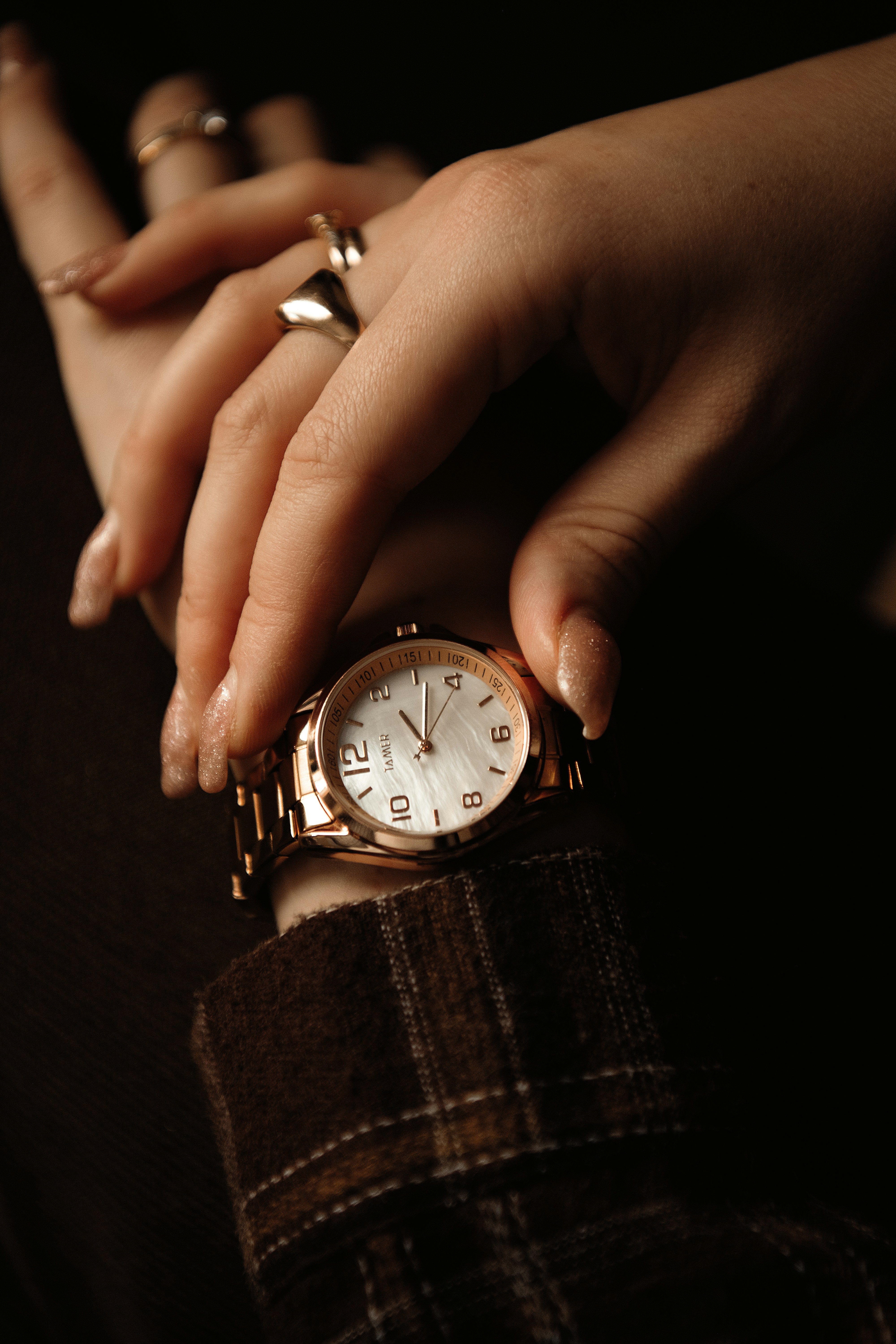 Moody Luxury Wristwatch Lifestyle Closeup Genflow template preview